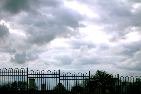 Clouds over tombs